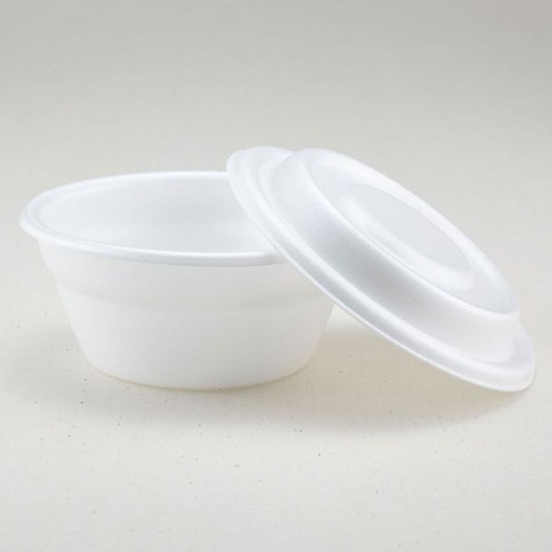 どんぶり容器 D-5(蓋付)白 青葉紙業