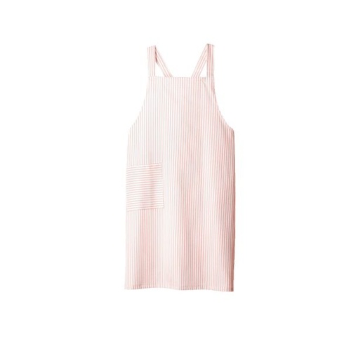 胸当てエプロン 5-224_F エプロン 兼用 ピンクストライプ フリーサイズ 住商モンブラン