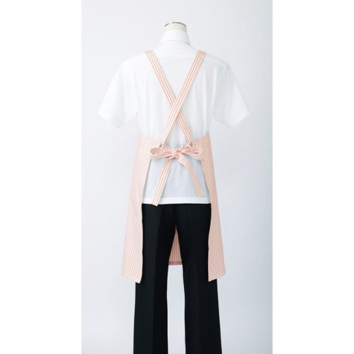 胸当てエプロン 5-224_F エプロン 兼用 ピンクストライプ フリーサイズ 住商モンブラン