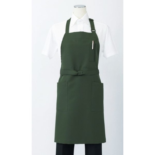 胸当てエプロン 5-782_F エプロン 兼用 ボトルグリーン フリーサイズ 住商モンブラン