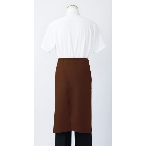 ミドルエプロン 9-474_F サロンエプロン 兼用 ブラウン フリーサイズ 住商モンブラン