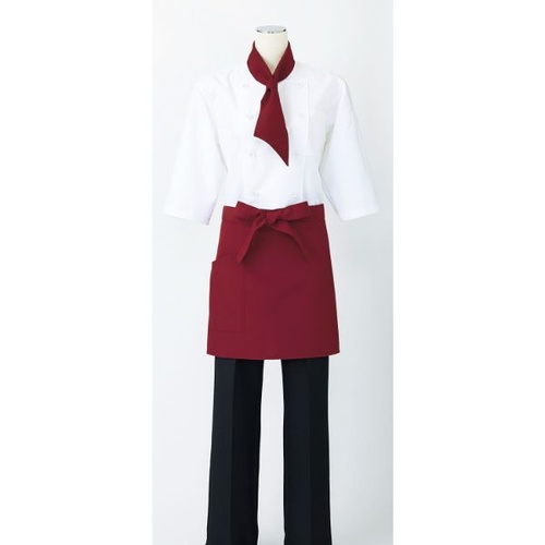 ミドルエプロン 9-583_F サロンエプロン 兼用 ワイン フリーサイズ 住商モンブラン