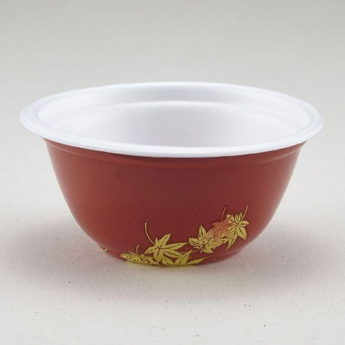 どんぶり容器 D-30(本体)あかもみじ 青葉紙業