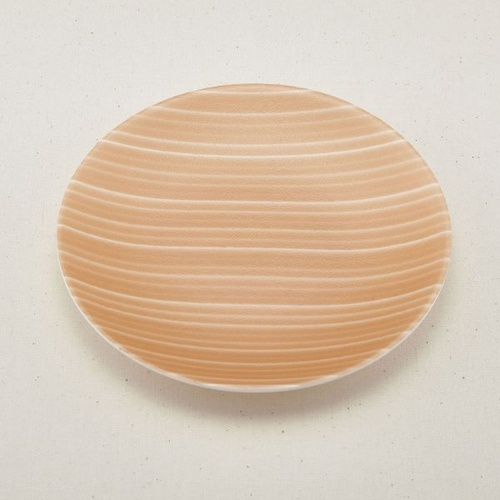 刺身容器 まるひらざら 300 赤木目 青葉紙業