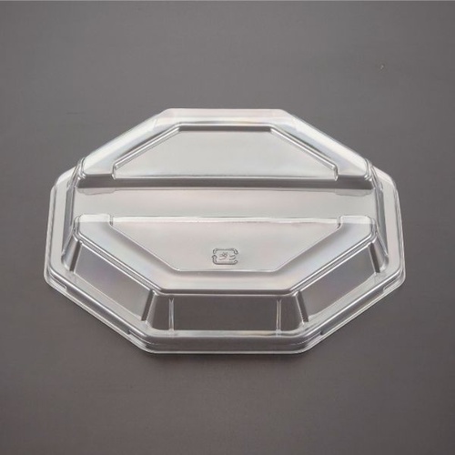 八角皿 中(蓋)透明 1