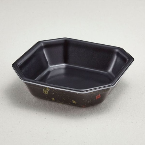 弁当容器 SB-15(本体)耐熱黒まきえ内黒 青葉紙業