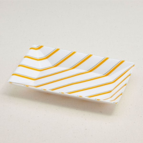 弁当容器 ひらざら 16 ストライプ 青葉紙業