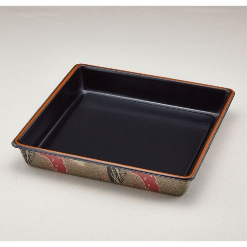 弁当容器 会席折 大(本体)赤舞扇(角桶5) 青葉紙業