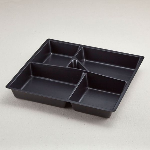 会席折 中(中仕切)2 黒