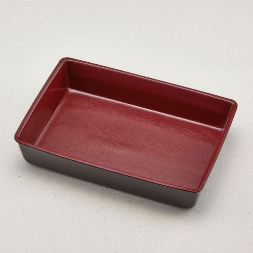 弁当容器 すし折 7寸(本体)くろ内赤 青葉紙業