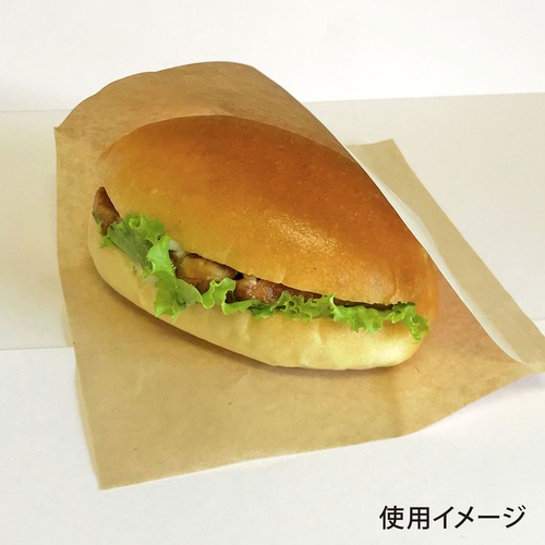 バーガー袋S(茶) DELI WRAPIN＇ 業務用 100枚入