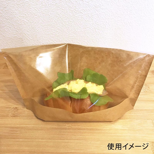 耐油平袋 エコ・タッチ S(茶) 業務用 100枚入