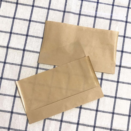 耐油平袋 エコ・タッチ M(茶) 業務用 100枚入