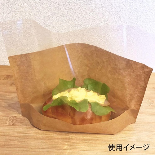 耐油平袋 エコ・タッチ M(茶) 業務用 100枚入