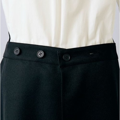 胸当てエプロン BW5501-1_M ドレスエプロン 兼用 ブラック M 住商モンブラン