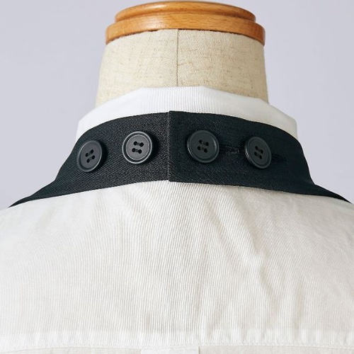 胸当てエプロン BW5501-1_S ドレスエプロン 兼用 ブラック S 住商モンブラン