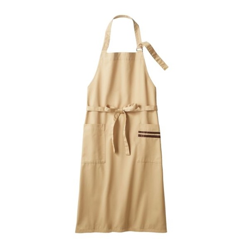 胸当てエプロン BW5502-37_F エプロン 兼用 ベージュ/ブラウン フリーサイズ 住商モンブラン