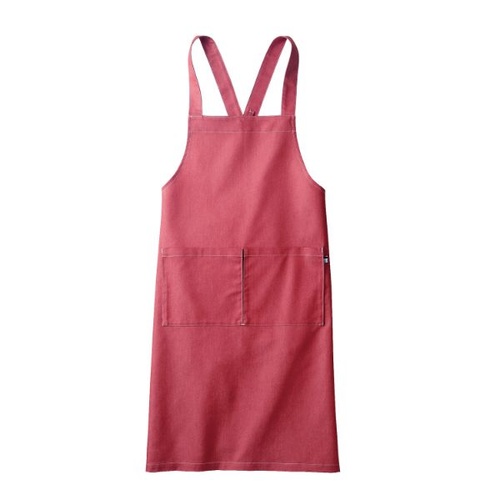 胸当てエプロン BW5503-5_F エプロン 兼用 レッド フリーサイズ 住商モンブラン