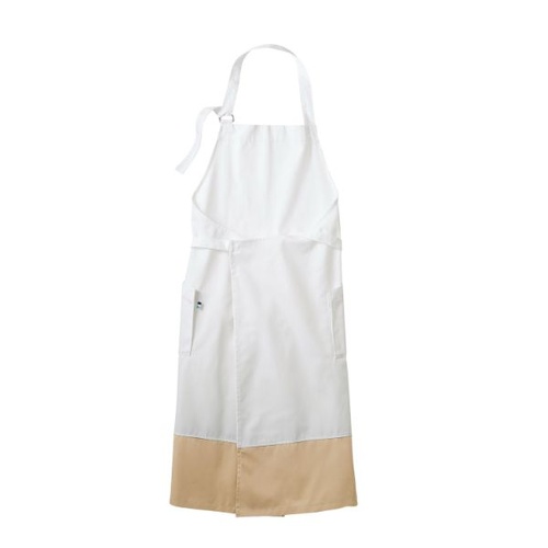 胸当てエプロン BW5504-23_F エプロン 兼用 ホワイト/ベージュ フリーサイズ 住商モンブラン