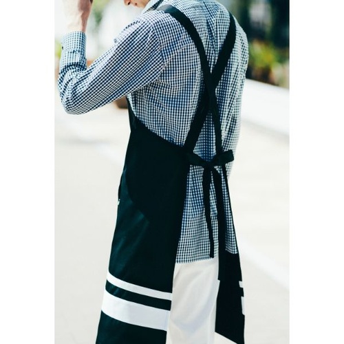 胸当てエプロン BW5505-42_F エプロン 兼用 ネイビー/ホワイト フリーサイズ 住商モンブラン