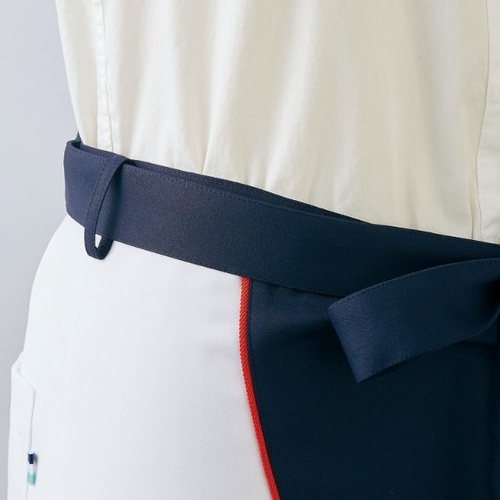 ミドルエプロン BW5507-29_F サロンエプロン 兼用 ブルー/ホワイト フリーサイズ 住商モンブラン