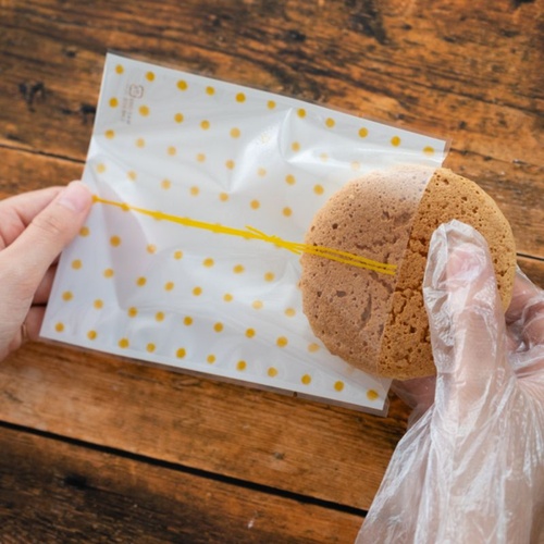 テープ無 OPP袋 和風ドットスイーツパック(芥子) クリア-9(100枚) ヘッズ