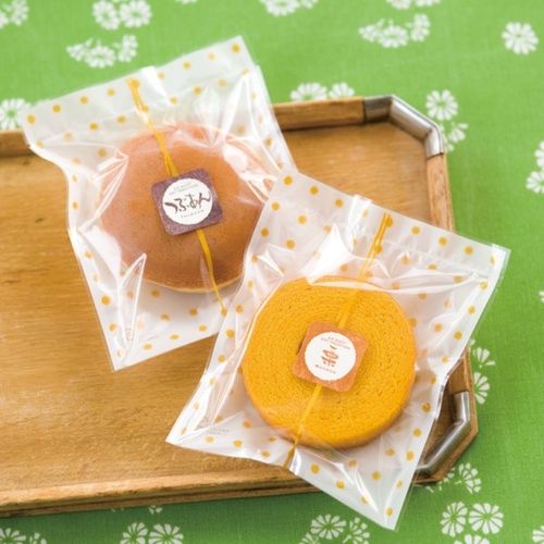 テープ無 OPP袋 和風ドットスイーツパック(芥子) クリア-9(100枚) ヘッズ