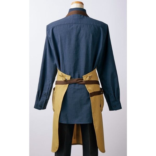 胸当てエプロン OV5005-3_F エプロン 兼用 ベージュ/ブラウン フリーサイズ 住商モンブラン