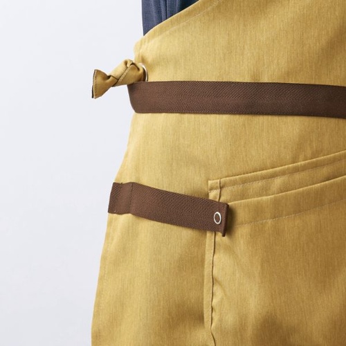 胸当てエプロン OV5005-3_F エプロン 兼用 ベージュ/ブラウン フリーサイズ 住商モンブラン