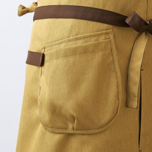 胸当てエプロン OV5005-3_F エプロン 兼用 ベージュ/ブラウン フリーサイズ 住商モンブラン