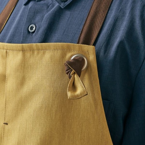 胸当てエプロン OV5005-3_F エプロン 兼用 ベージュ/ブラウン フリーサイズ 住商モンブラン