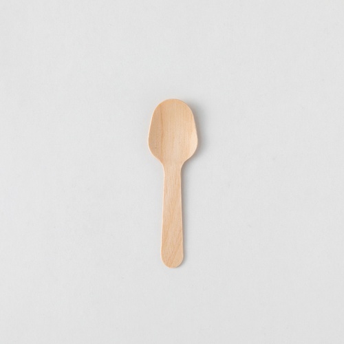 使い捨てスプーン 木製スプーン85 バラ アサヒグリーン