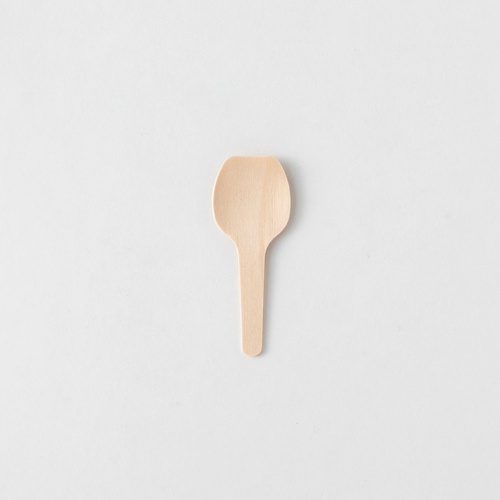 使い捨てスプーン 木製スプーン60 バラ アサヒグリーン