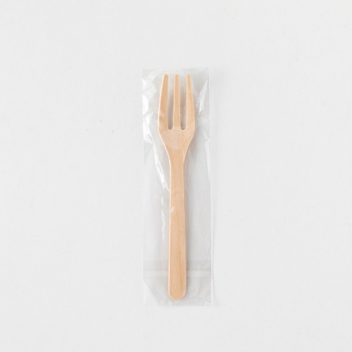使い捨てフォーク 木製フォーク100 透明単袋 アサヒグリーン