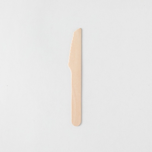 使い捨てカトラリー 木製ナイフ140 紙完封袋(茶色) アサヒグリーン