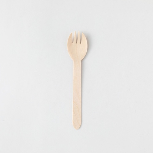 使い捨てカトラリー 木製フォークスプーン160 バラ アサヒグリーン