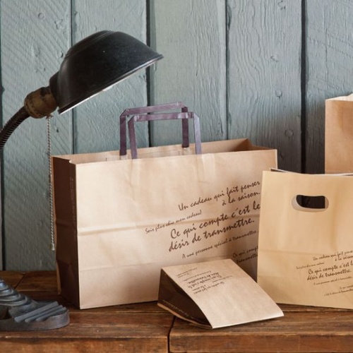 紙手提袋 BKFブラウンペーパーバッグ-2 ハーフ(50枚) ヘッズ