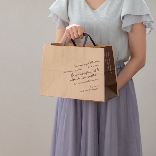 紙手提袋 BKFブラウンペーパーバッグ-2 ハーフ(50枚) ヘッズ