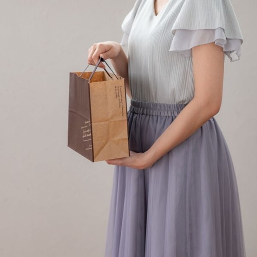 紙手提袋 BKFブラウンペーパーバッグ-4 ハーフ(50枚) ヘッズ