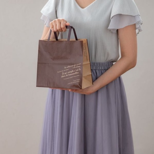 紙手提袋 BKFブラウンペーパーバッグ-4 ハーフ(50枚) ヘッズ