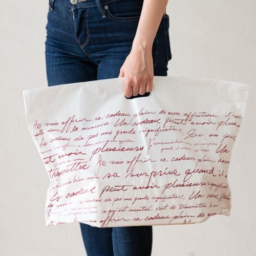 ポリ手提げ NEWフレンチボトムガゼットバッグ-L(50枚) ヘッズ