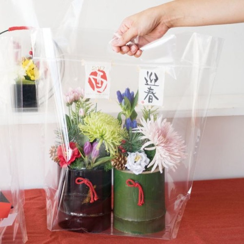 ポリ手提げ NEW無地クリアスタンドバッグ-L(30枚) ヘッズ