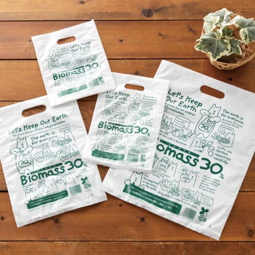 ポリ手提げ エコクマPEバッグ 30％-2(100枚) ヘッズ