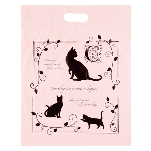 ポリ手提げ エレガントキャットPEバッグ-2(100枚) ヘッズ