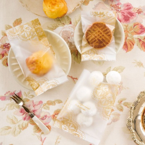 テープ無 OPP袋 エレガントゴールドスイーツパック マット-4(100枚) ヘッズ