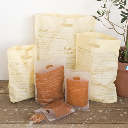 ポリ手提げ カフェオレPEバッグ-3(100枚) ヘッズ