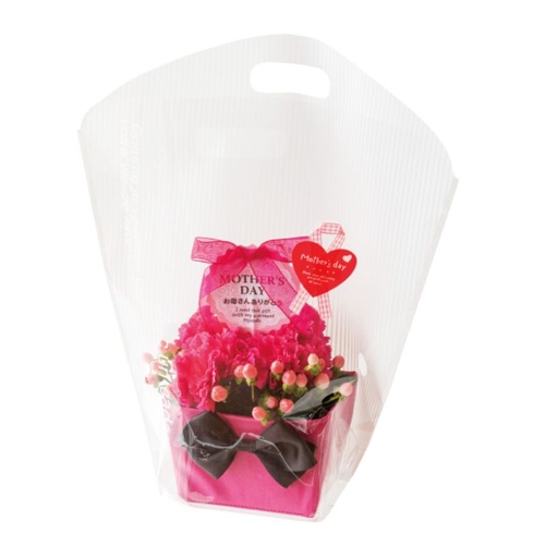 ポリ手提げ カフェオレスタンドバッグ-M(50枚) ヘッズ