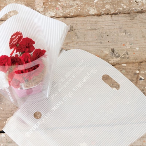 ポリ手提げ カフェオレスタンドバッグ-S(50枚) ヘッズ