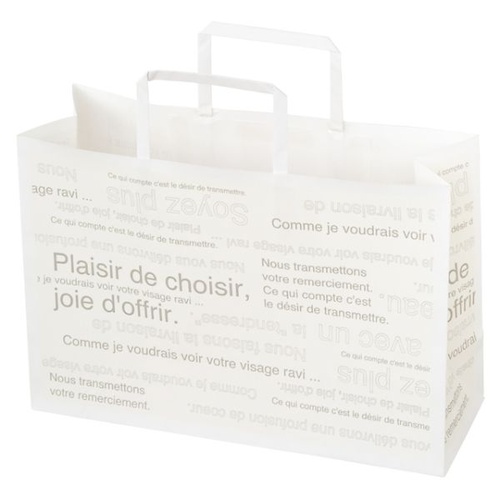 紙手提袋 カフェオレペーパーバッグ-2 ハーフ(50枚) ヘッズ