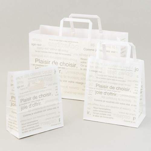 紙手提袋 カフェオレペーパーバッグ-2 ハーフ(50枚) ヘッズ